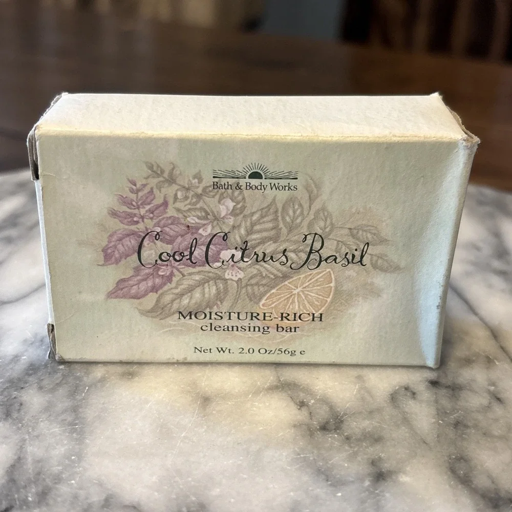 VTG Bath & Body Works Cool Citrus Basil Moisture‎ Rich Cleansing Bar 2 Oz